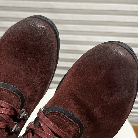 🌸MIZ MOOZ🌸 Steffy Leather Lace-Up Boots Burgundy Size: 41 - Picture 7 of 10